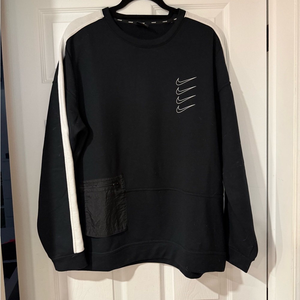 Nike Dri-Fit Fleece Swoosh Logo Crewneck
